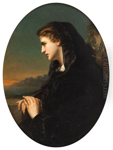 Portrait Of A Woman Oil Painting by Franz Xavier Winterhalter