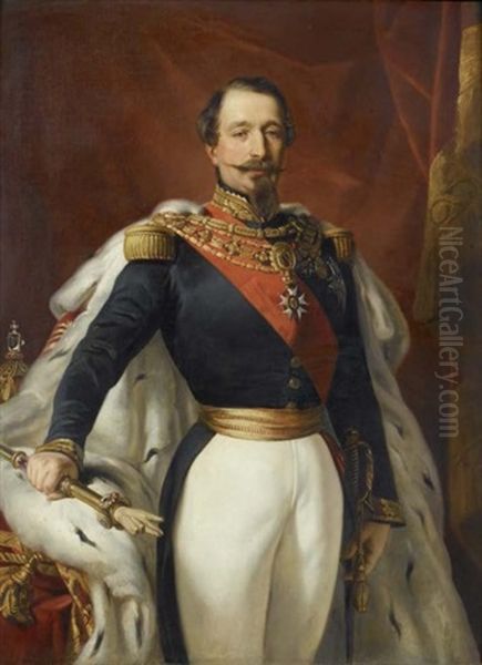 Portrait De Napoleon Iii Oil Painting by Franz Xavier Winterhalter