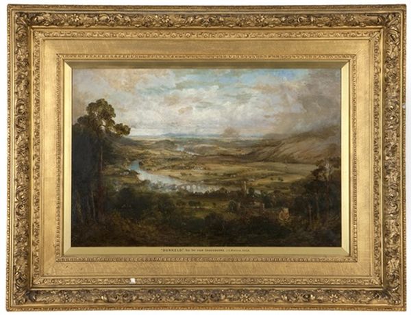 Dunkeld, The Tay From Craigiebarns Oil Painting by John Crawford Wintour