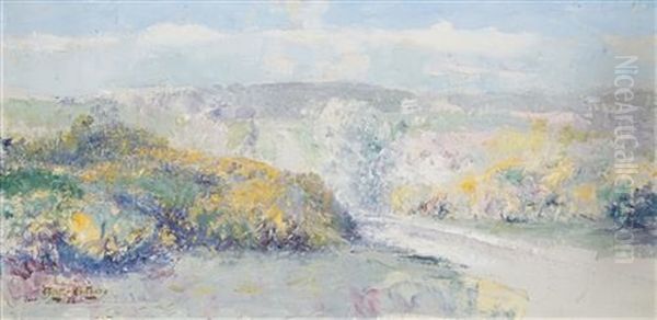 Country Road Oil Painting by Walter Withers