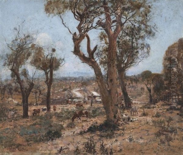 Landscape, Box Hill, Victoria Oil Painting by Walter Withers
