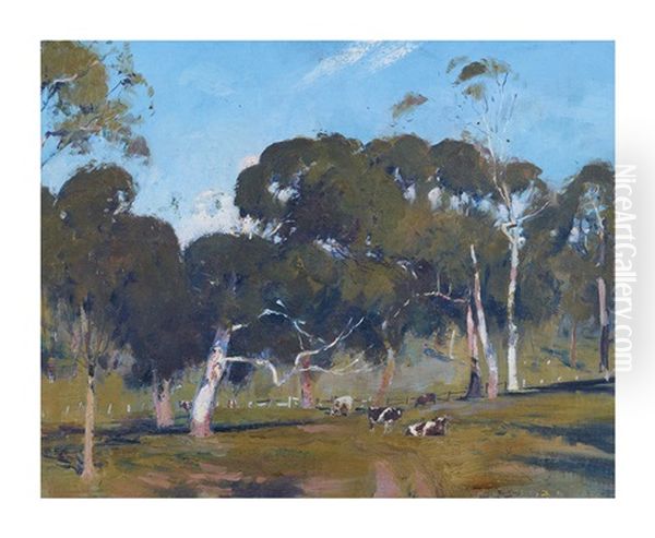 In August Oil Painting by Walter Withers