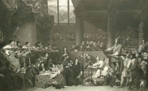 The Trial Of William Lord Russell Oil Painting by John Bromley