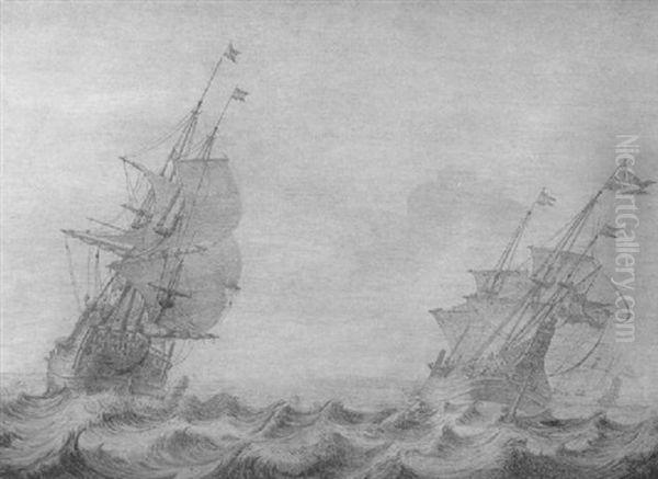 Navire Hollandais Sur Une Mer Legerement Agitee

Navire Hollandais Sur Une Mer Legerement Agitee Oil Painting by Heerman Witmont