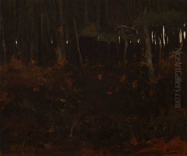 Autumn Leaves Oil Painting by Willem Witsen