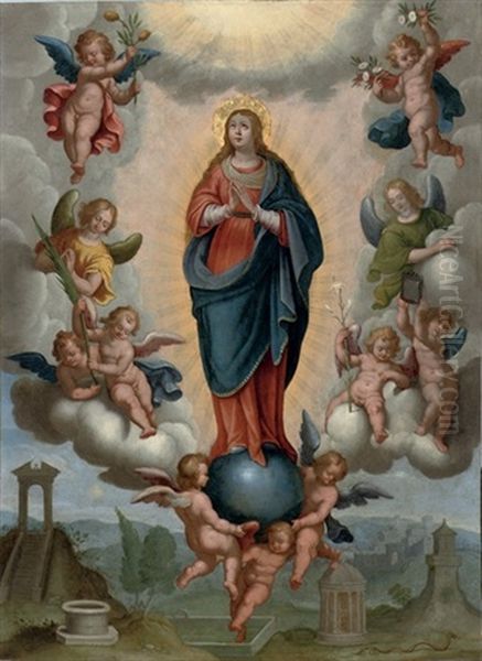 The Assumption Of The Virgin Oil Painting by Pieter de Witte