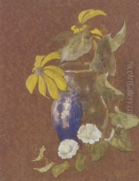 Krukke Med Blomster Oil Painting by Nikolaus (Niko) Woehlk
