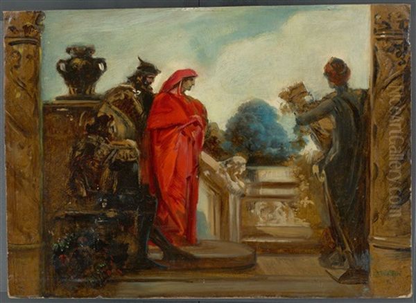 Historische Szene Oil Painting by Friedrich Ernst Wolfrom