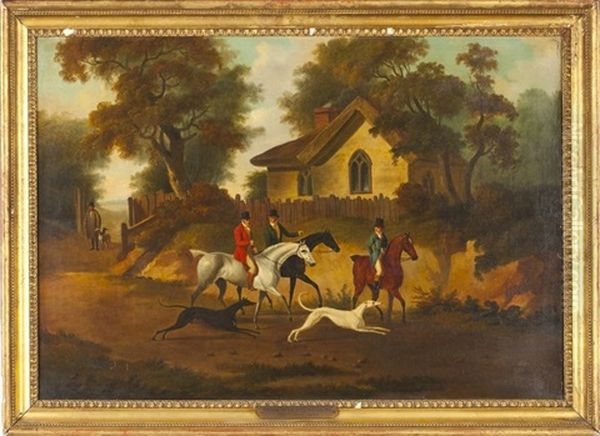 On The Chase Oil Painting by Dean Wolstenholme the Elder