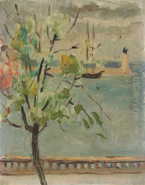 From The Terrace, Monte Carlo Oil Painting by Christopher Wood