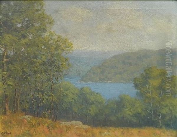 An Adirondack Lake Oil Painting by William R. C. Wood