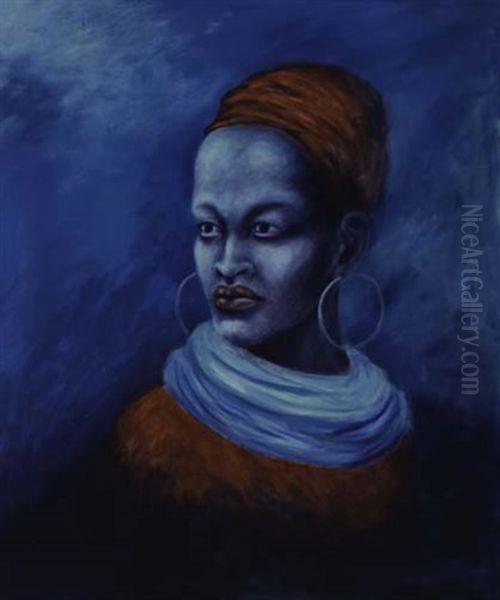 African Woman Oil Painting by Beulah Woodard