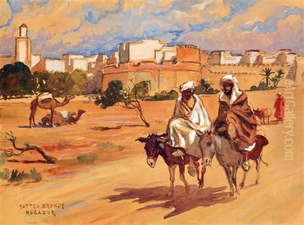 Les Niers Devant Mogador Oil Painting by Matteo Brondy