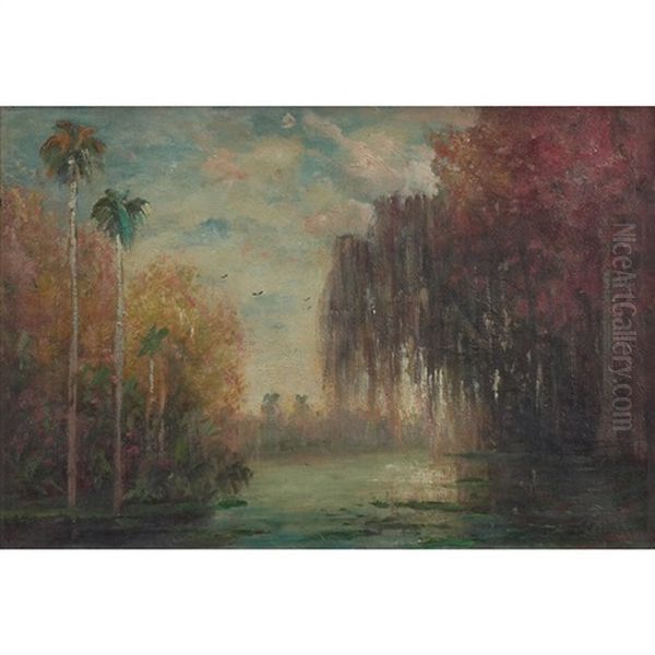 Blue Spring, St. John's River, Florida Oil Painting by Joseph R. Woodwell