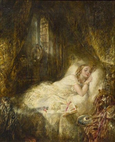 Cymbelime Act Ii Scene Ii Oil Painting by Alfred Woolmer