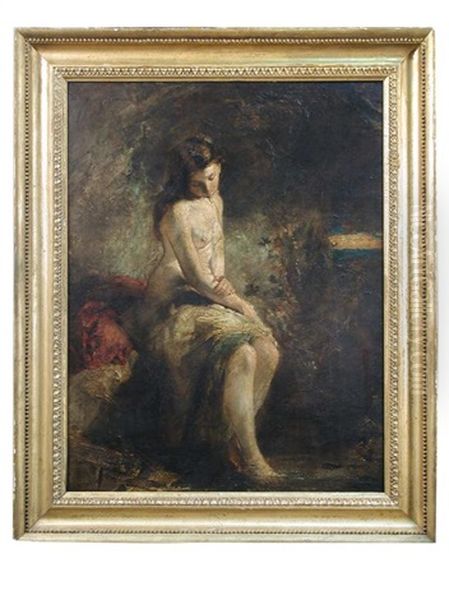 Portrait Of A Young Girl Oil Painting by Alfred Woolmer