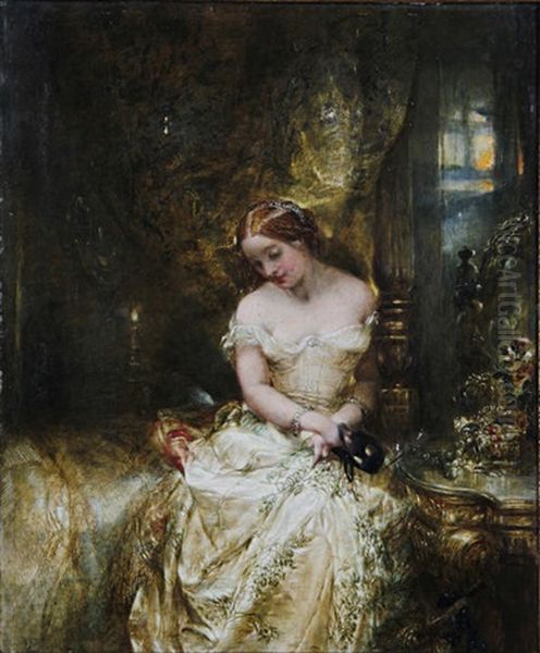 Before The Ball (+ After The Ball; Pair) Oil Painting by Alfred Woolmer