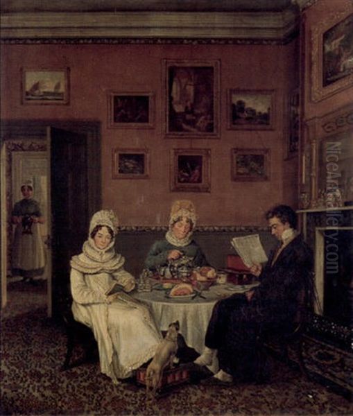 Breakfast Is Served Oil Painting by Abraham Bruiningh van Worrell