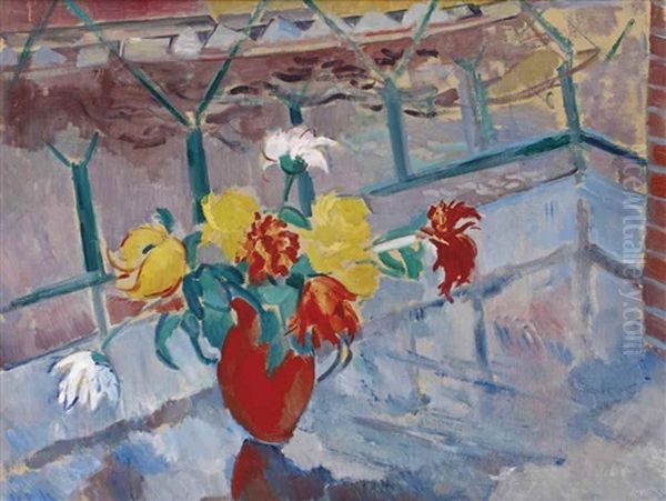 Chrysanthemes Oil Painting by Rik Wouters