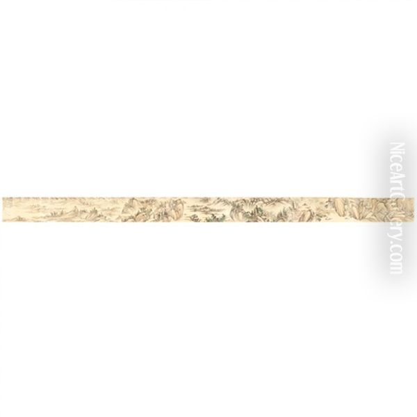 A Chinese Painting Of Landscape Oil Painting by Wu Guxiang