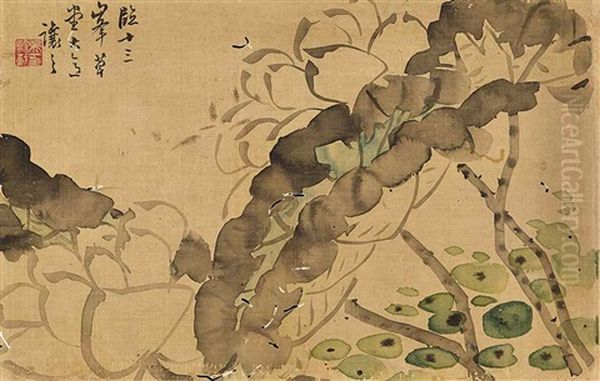 Flowers (album W/12 Works) Oil Painting by Wu Xizai