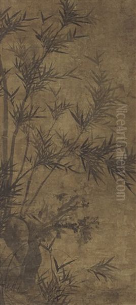 Bamboo Oil Painting by Wu Zhen
