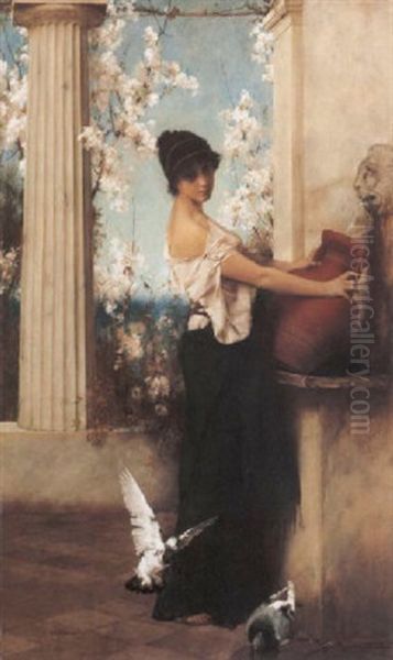 Am Brunnen Oil Painting by Carl Wuennenberg