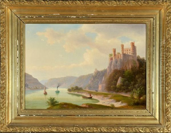 Burg Rheinstein Bei Assmannshausen Oil Painting by Walther Wuennenberg