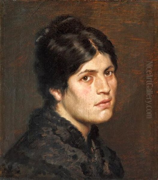 Leanyportre Oil Painting by Marie Wunsch