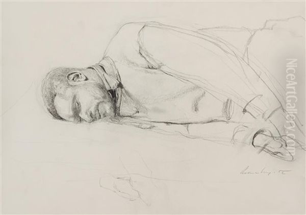 Willard Asleep Oil Painting by Newell Convers Wyeth