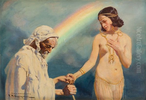 To Mohammedan Paradise Oil Painting by Feliks M. Wygrzywalski