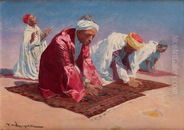 Prayer Oil Painting by Feliks M. Wygrzywalski