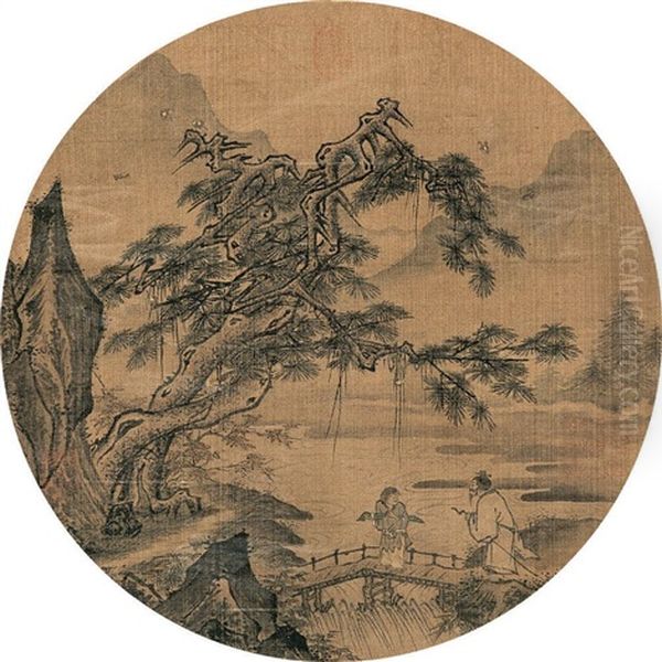 Landscape And Figure Oil Painting by  Xia Gui