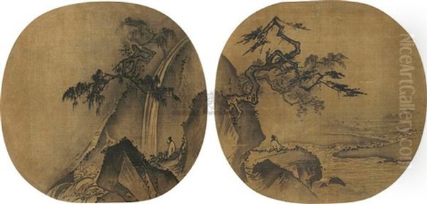 Landscape (2 Works) Oil Painting by  Xia Gui