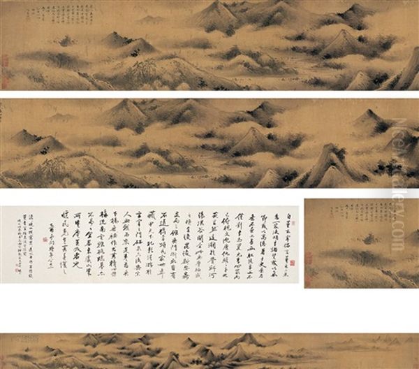 Landscape (after Mi Fu) Oil Painting by Xiang Shengmo