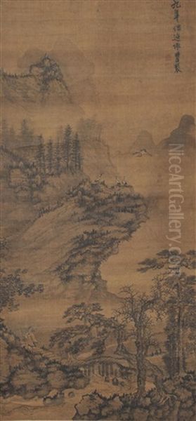 Landscape Painting By Xie Shichen (1488-?) Oil Painting by Xie Shichen
