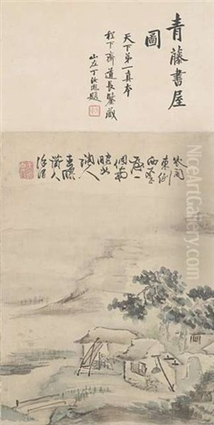 Gelehrter In Seiner Studierstube Oil Painting by Xu Wei