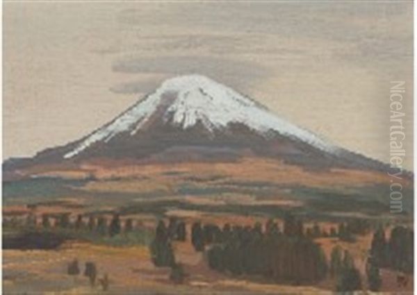 Mt.fuji Oil Painting by Yamamoto Kanae