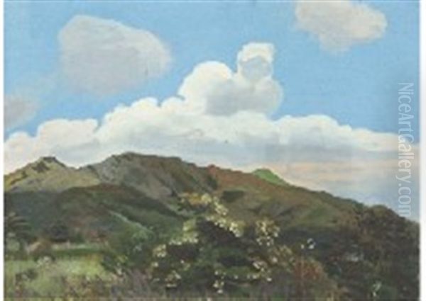 Shinshu Village Oil Painting by Yamamoto Kanae