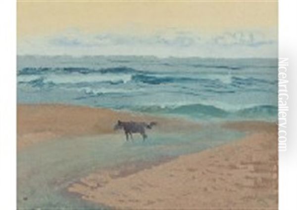 Seaside Horse Oil Painting by Yamamoto Kanae