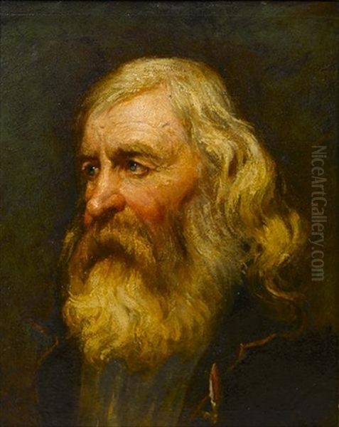 Portrait Of A Merchant A Study Oil Painting by Nikolai Aleksandrovich Yaroshenko