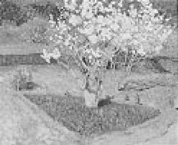 Les Amandiers Oil Painting by Ernest Yarrow-Jones