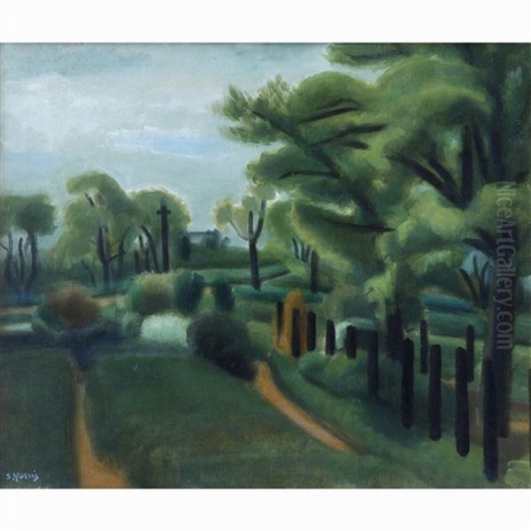 Fresh Green Oil Painting by Sotaro Yasui