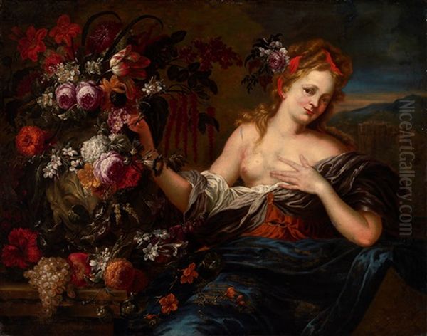 Flora - An Allegory Of Spring Oil Painting by Pieter Ykens