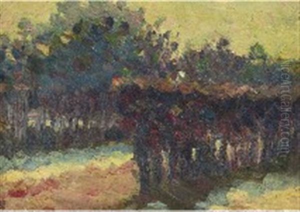 Morning In The Mist Oil Painting by Tetsugoro Yorozu