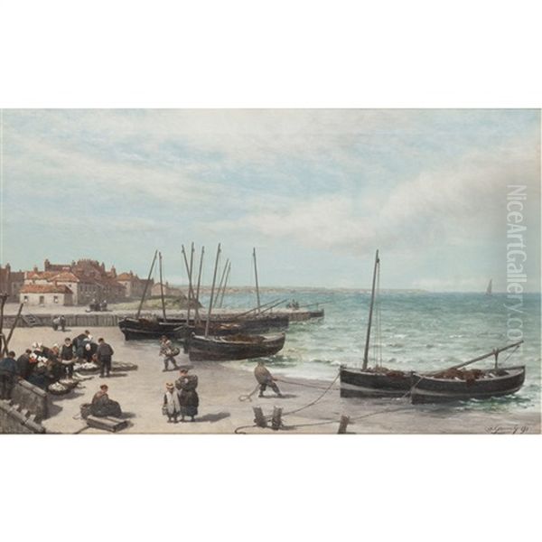Fish Market, Fife Oil Painting by Alexander Young