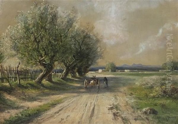 Noonday San Juan Pueblo, New Mexico Oil Painting by Harvey Otis Young