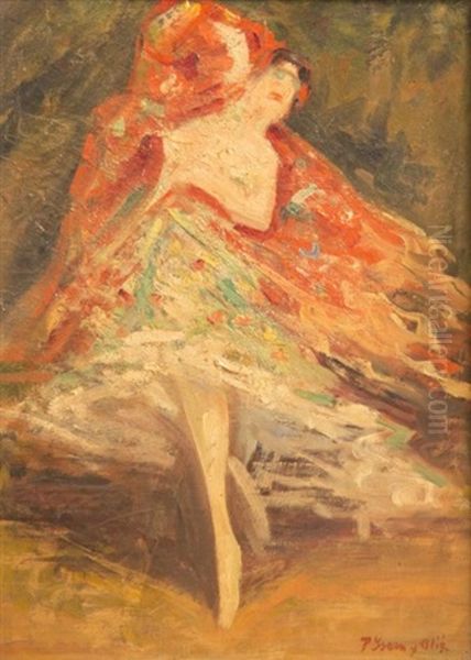 Danseuse De Flamenco Oil Painting by Pere Ysern Y Alie