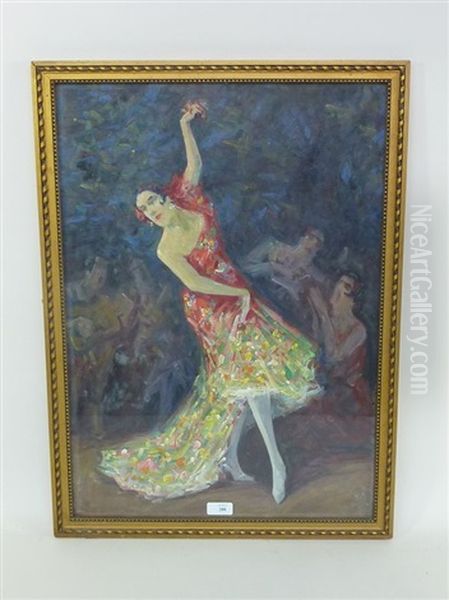 Danseuse De Flamenco Oil Painting by Pere Ysern Y Alie