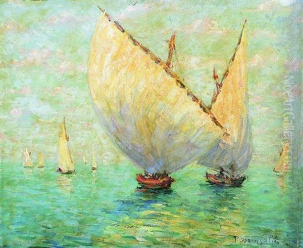 Les Regates Oil Painting by Pere Ysern Y Alie